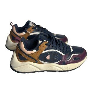 Champion Women's Sneakers – Navy, Purple & Brown, Size 9W (EU 40)